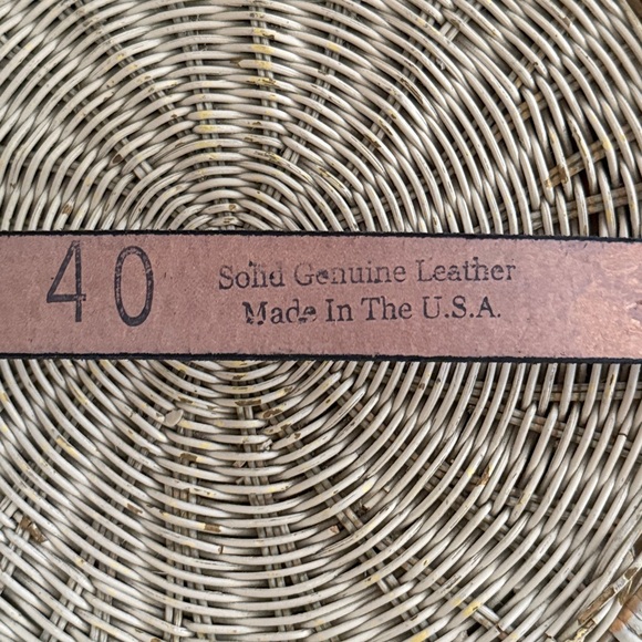 Genuine Leather Brown Belt with Silver Buckle - Picture 4 of 5